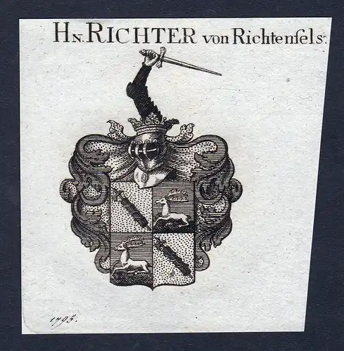 Hn. Richter von Richtenfels - Richtenfels Richter Wappen Adel coat of arms heraldry Heraldik
