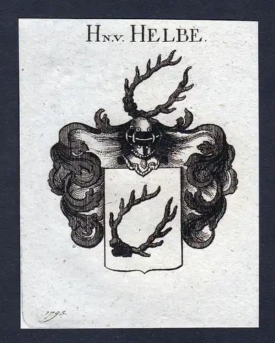 Hn. v. Helbe - Helbe Wappen Adel coat of arms heraldry Heraldik