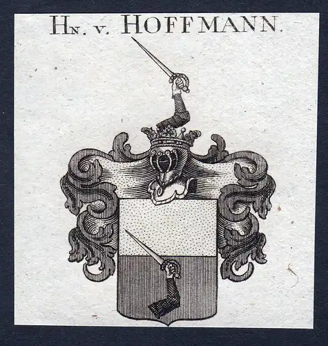 Hn. v. Hoffmann - Hoffmann Hofmann Wappen Adel coat of arms heraldry Heraldik
