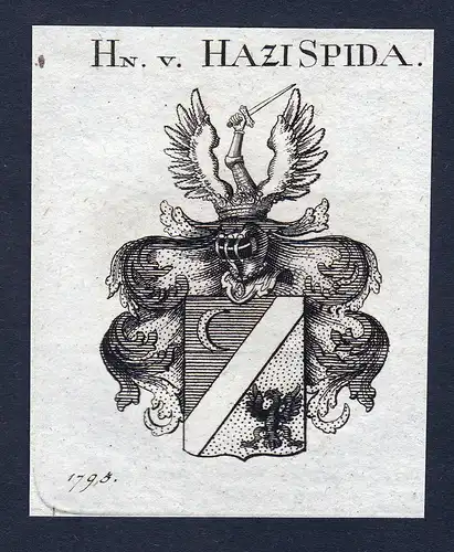 Hn. v. Hazispida - Hazispida Wappen Adel coat of arms heraldry Heraldik