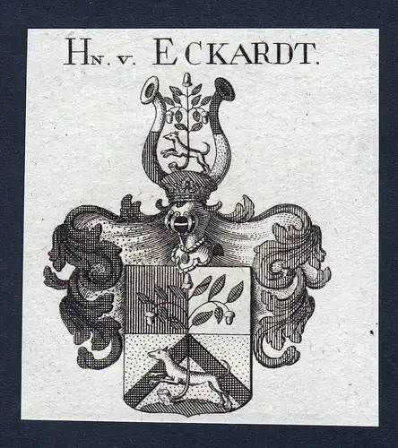 Hn. v. Eckardt - Eckardt Eckart Wappen Adel coat of arms heraldry Heraldik