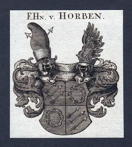 F. Hn. v. Horben - Horben Baden-Württemberg Wappen Adel coat of arms heraldry Heraldik