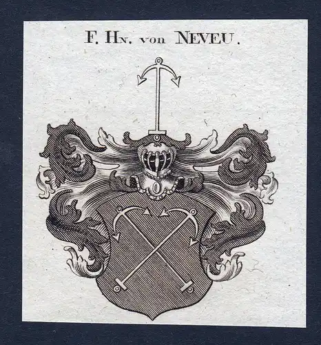 F. Hn. von Neveu - Franz Xaver Neveu Wappen Adel coat of arms heraldry Heraldik