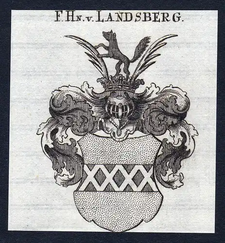 F. Hn. v. Landsberg - Landsberg Westfalen Wappen Adel coat of arms heraldry Heraldik
