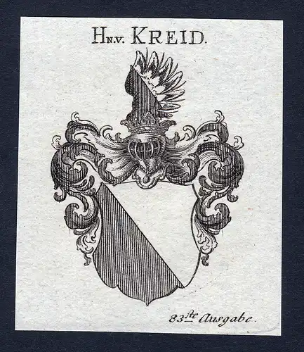 Hn. v. Kreid - Kreid Wappen Adel coat of arms heraldry Heraldik