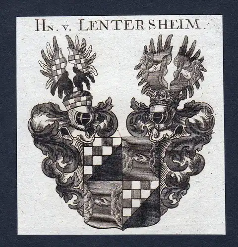 Hn. v. Lentersheim - Lentersheim Lendersheim Franken Schwaben Wappen Adel coat of arms heraldry Heraldik