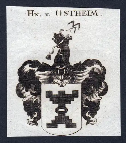 Hn. v. Ostheim - Ostheim Wappen Adel coat of arms heraldry Heraldik