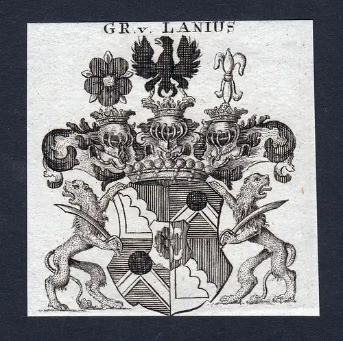 Gr. v. Lanius - Lanius Wappen Adel coat of arms heraldry Heraldik