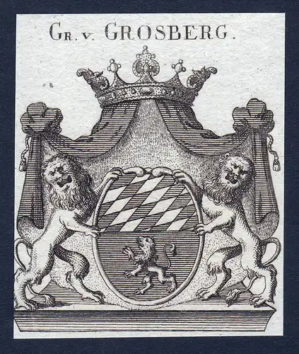 Gr. v. Grosberg - Grosberg Wappen Adel coat of arms heraldry Heraldik