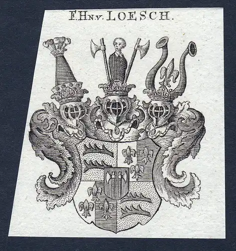 F. Hn. v. Loesch - Loesch Lösch Wappen Adel coat of arms heraldry Heraldik