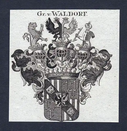 Gr. v. Waldorf - Waldorf Waldorff Walldorf Wappen Adel coat of arms heraldry Heraldik