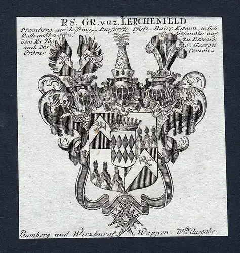 Gr. v. u. z. Lerchenfeld - Lerchenfeld Bayern Wappen Adel coat of arms heraldry Heraldik