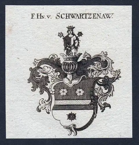 F. Hn. v. Schwartzenaw - Schwartzenaw Schwarzenau Wappen Adel coat of arms heraldry Heraldik