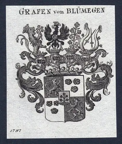 Grafen von Blümegen - Heinrich Kajetan Blümegen Wappen Adel coat of arms heraldry Heraldik