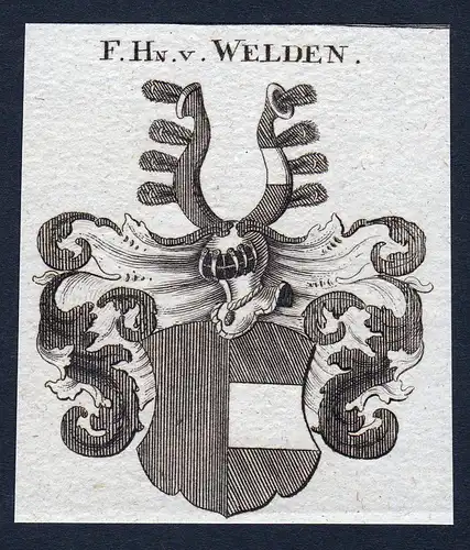 F. Hn. v. Welden - Ludwig Welden Wappen Adel coat of arms heraldry Heraldik