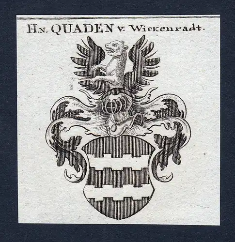 Hn. Quaden v. Wickenradt - Quaden Wickenradt Wappen Adel coat of arms heraldry Heraldik