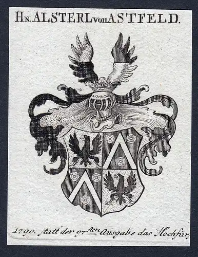 Hn. Alsterl von Astfeld - Alsterl Astfeld Wappen Adel coat of arms heraldry Heraldik