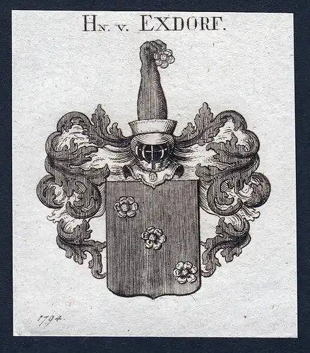 Hn. v. Exdorf - Exdorf Thüringen Wappen Adel coat of arms heraldry Heraldik