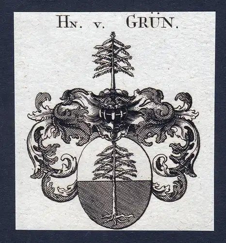 Hn. v. Grün - Grün Franken Wappen Adel coat of arms heraldry Heraldik