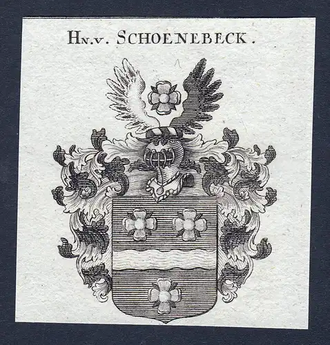 Hn. v. Schoenebeck - Schoenebeck Schönebeck Westfalen Wappen Adel coat of arms heraldry Heraldik