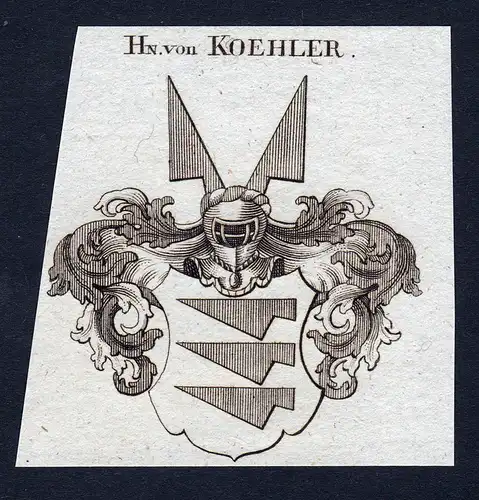Hn. v. Koehler - Koehler Köhler Obersachsen Wappen Adel coat of arms heraldry Heraldik