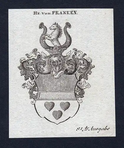 Hn. von Franken - Franken Frankenland Wappen Adel coat of arms heraldry Heraldik