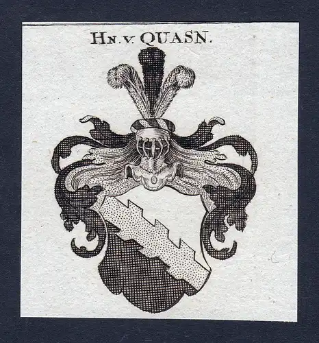 Hn. v. Quasn - Quasn Wappen Adel coat of arms heraldry Heraldik