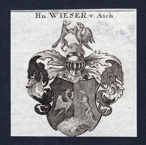 Hn. Wieser v. Aich - Wieser Aich Wappen Adel coat of arms heraldry Heraldik
