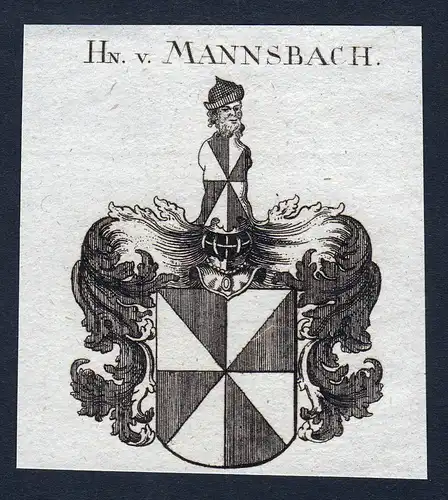 Hn. v. Mannsbach - Mannsbach Mansbach Wappen Adel coat of arms heraldry Heraldik