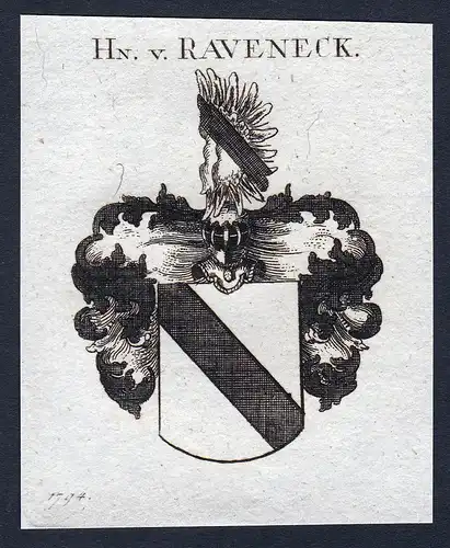 Hn. v. Raveneck - Raveneck Nordrhein-Westfalen Wappen Adel coat of arms heraldry Heraldik