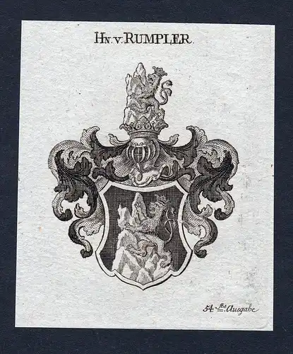 Hn. v. Rumpler - Rumpler Wappen Adel coat of arms heraldry Heraldik