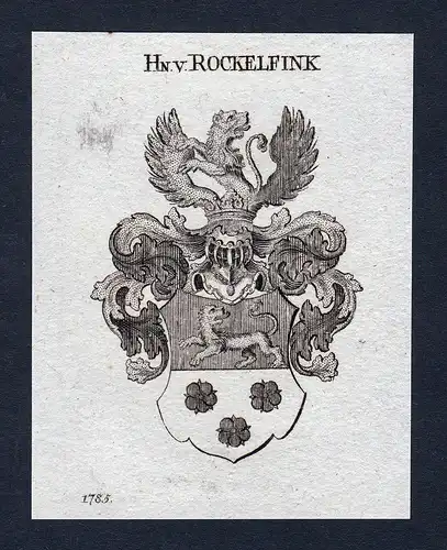 Hn. v. Rockelfink - Rockelfink Wappen Adel coat of arms heraldry Heraldik