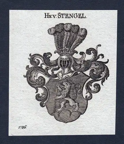 Hn. v. Stengel - Stengel Kurpfalz Bayern Wappen Adel coat of arms heraldry Heraldik