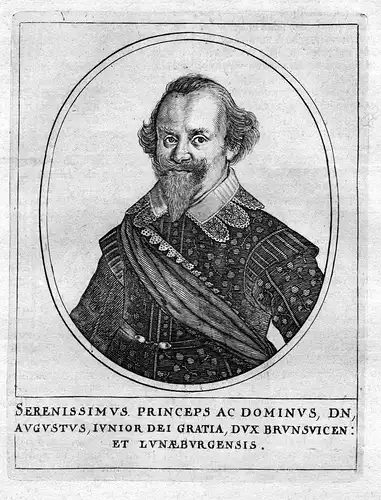 Augustus Iunior dei Gratia - August II. Braunschweig-Wolfenbüttel Portrait Kupferstich