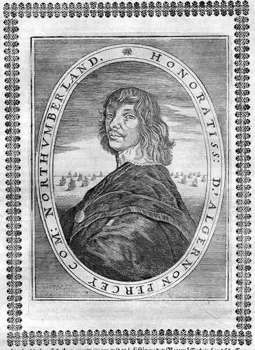 D'Algernon Percey - Algernon Percy Earl of Northumberland (1602-1668) Portrait Kupferstich