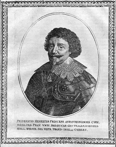 Fridericus Henricus - Frederik Hendrik van Oranje (1584-1647) / Friedrich Heinrich von Oranien Portrait Kupfer