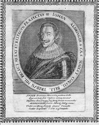 Iohan Aldringer - Johann von Aldringen (1558-1634) General Portrait Kupferstich