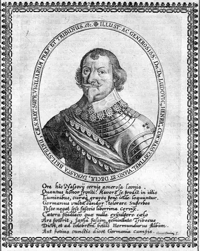 Ludovicus Henricus com. Nass. - Ludwig Heinrich von Nassau-Dillenburg (1594 - 1662) Portrait Kupferstich