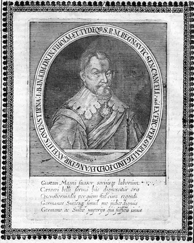 S.R.M. Regn. Suec Sen Cancell - Axel Oxenstierna af Södermöre (1583-1654) Sverige riksrad greve Portrait Kup