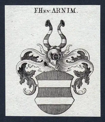 F. Hn. v. Arnim - Arnim Mark Brandenburg Wappen Adel coat of arms heraldry Heraldik