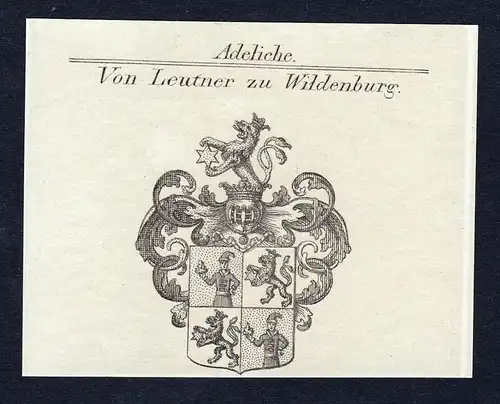 Von Leutner zu Wildenburg - Leutner zu Wildenburg Wappen Adel coat of arms Kupferstich  heraldry Heraldik