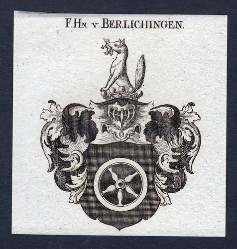 F. Hn. v. Berlichingen - Berlichingen Franken Wappen Adel coat of arms heraldry Heraldik