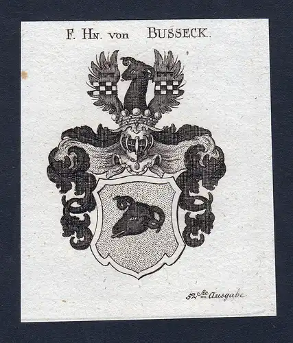 F. Hn. von Busseck - Busseck Buseck Wappen Adel coat of arms heraldry Heraldik