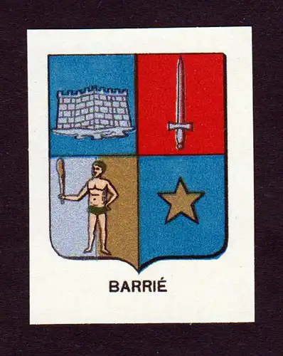 Barrie - Barrie Wappen Adel coat of arms heraldry Lithographie