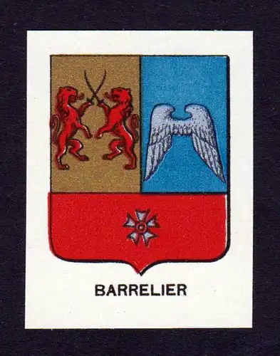 Barrelier - Barrelier Wappen Adel coat of arms heraldry Lithographie