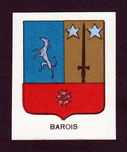 Barois - Barois Wappen Adel coat of arms heraldry Lithographie