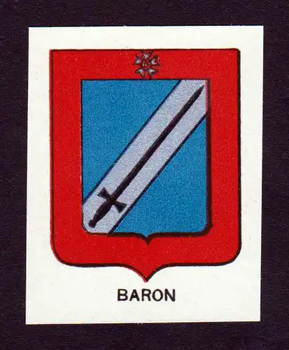 Baron - Baron Wappen Adel coat of arms heraldry Lithographie