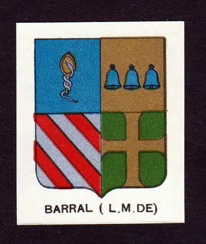 Barral - Barral coat of arms heraldry Wappen Adel Lithographie