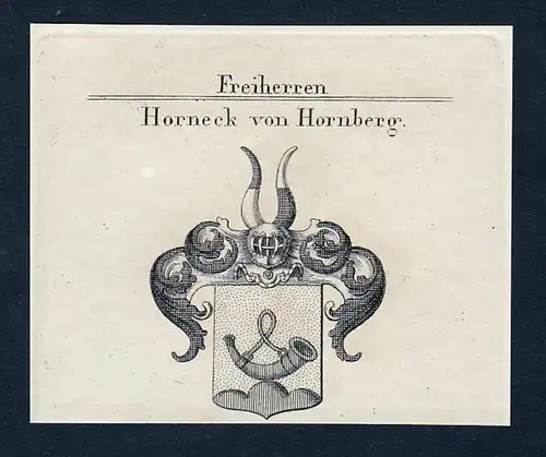Horneck von Hornberg - Horneck von Hornberg Wappen Adel coat of arms Kupferstich  heraldry Heraldik