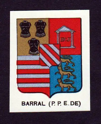 Barral - Barral Wappen coat of arms Adel heraldry Lithographie